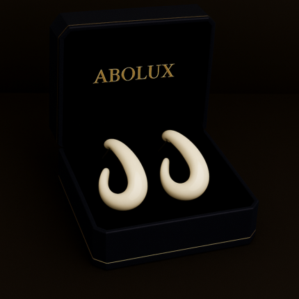 Pure Grace Ivory Hoops
